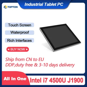 10/15/17/21.5 אינץ ' Fanless תעשייתי Tablet PC אינטל i7 4500U J1900 כל אחד מתכת המחשב IP65 מסך מגע רגיש Win10