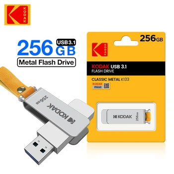 100% מקוריים קודאק K133 U דיסק USB3.0 pendrive 64GB מתכת, כונן פלאש המכונית USB3.1 כונן פלאש 128GB הזיכרון 256GB