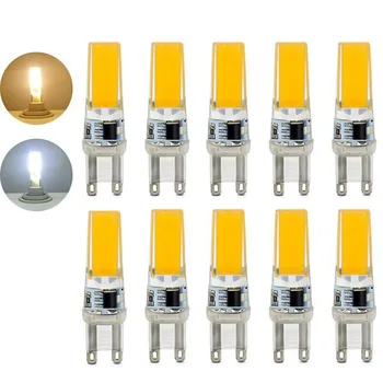 10pcs G9 מיני LED Lampada קלח 5W LED אורות סיליקון קריסטל מנורות 220V נברשת קריסטל אור חם, לבן קר Bu