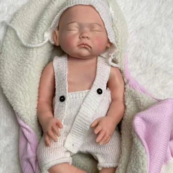 18 אינץ ' צייר ילד סיליקון ילדה מציאותי התינוק נולד מחדש סיליקון ביבי היילוד בובת תינוק אמיתי bebes מחדש דה סיליקון אמיתי