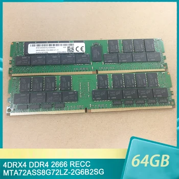 1Pcs על הר RAM 64GB 64G 4DRX4 PC4-2666V DDR4 2666 RECC MTA72ASS8G72LZ-2G6B2SG זיכרון