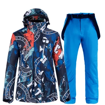 2021 חדש Mens סקי חליפה סופר חמים עמיד למים Windproof ' קט סנובורד מכנסיים בחורף שלג חליפות זכר סקי סנובורד סטים