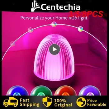 3/5/8PCS צבעוני חכמה Led לילה אור חכמה החיים אפליקציה חכמה מנורת שולחן שליטה קולית עיצוב לקרוא לאור מנורת הלילה Wifi