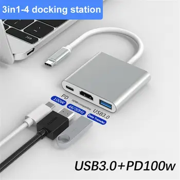 3 ב 1 סוג C ל-HDMI תואם USB 3.0 טעינה מתאם USB-C 3.1 רכזת אוויר Huawei Mate10 Samsung S8 פלוס