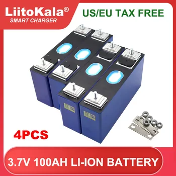 4PCS Liitokala 3.7 V 100Ah סוללת ליתיום אחת גדולה. הכוח הנייד של 3S 12V 24V אופנוע חשמלי רוח השמש כיתה מס חינם