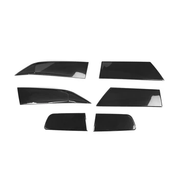 6Pcs המכונית מעושן שחור אחורי פנס אחורי עיצוב כיסוי אחורי המנורה לקצץ לקישוט המנורה ברדסים על סובארו XV 2018-2022