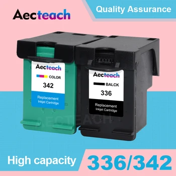Aecteach הפכו מחסנית דיו hp 336 342 עבור hp336 Deskjet 5440 5420 PSC1500 1510 2575 C3180 C4180 2570 המדפסת