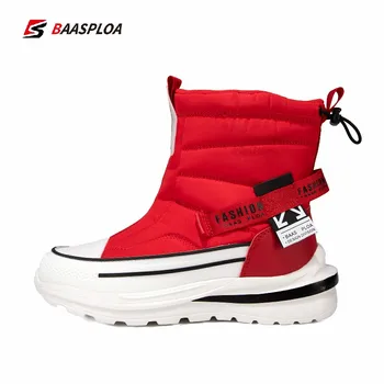 Baasploa 2022 מגפי חורף חם כותנה נעלי Non-להחליק ללבוש עמיד מגפי שלג גבוהים החבורה עבה עם סוליות נוחות זכר נעליים
