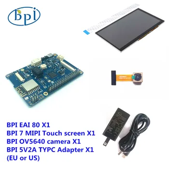 Banana PI BPI EAI 80 לוח +7 אינץ מסך מגע + OV5640 מודול המצלמה+ ערכת מתאם