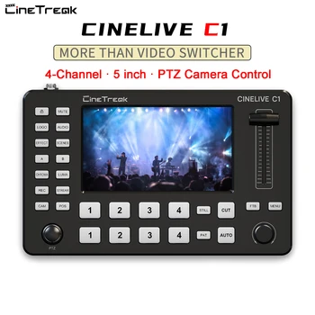 Cinetreak CINELIVE C1 וידאו Switcher כל ב 1 4-CH מולטי פורמט וידאו בשידור חי מיקסר FHD מסך LCD VS BMD מיני Minipro