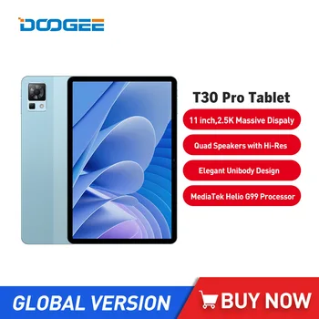 DOOGEE T30 Pro Tablet Helio G99 11Inch 2.5 K להציג TÜV מוסמך 8GB+256GB 8580mAh 20MP מצלמה ראשית ברזולוציה גבוהה של רמקולים Quad Tablet