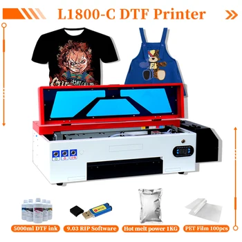 DTF מדפסת A3 DTF L1800 Epson מדפסת T-חולצה מכונת הדפסה A3 ישירות הדפסת העברת חום על חולצת טי DTF מכונה מדפסת A3