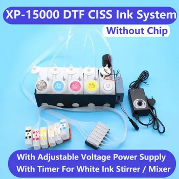 Epson Xp15000 Ciss DTF מערכת אספקת דיו התקן ערכת מדפסת דיו לבן טנק עם בוחש מיקסר טיימר מתח מתכוונן כלי