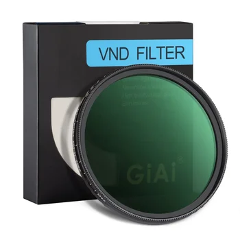 GiAi ND2-32 משתנה צפיפות ניטרלי המצלמה ND מסנן 82mm 77mm 72mm 67mm
