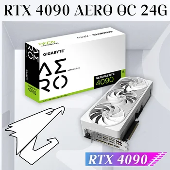 Gigabyte גרפיקה RTX 4090 AERO OC 24G שולחן העבודה GDDR6X 384 Bit PCI-E 4.0 Nvidia RTX 4090 כרטיס וידאו 1000W 16Pin AMD המעבד Intel ATX