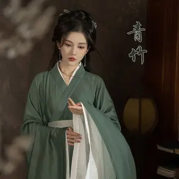 Hanfu השמלה נשים סינית עתיקה מסורתית נקבה Cosplay תלבושות קיץ ג ' קט ירוק עם לבן