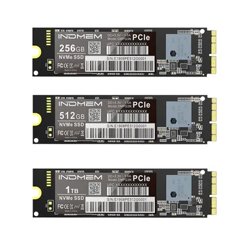 INDMEM SSD M2 NVMe M. 2 256GB 512GB 1TB SSD PCIe עבור Mac/MacBook Air/Macbook Pro SSD NVMe הכונן הקשיח 3x4 3D NAND SSD עבור אפל
