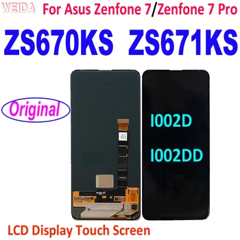 LCD מקורי עבור Asus Zenfone 7 ZS670KS I002D Asus Zenfone 7 Pro ZS671KS I002DD תצוגת LCD מסך מגע דיגיטלית הרכבה