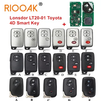 Lonsdor LT20-01 חכם מרחוק מפתח הרכב 4D PCB לוח עבור טויוטה לקסוס לעבוד עם K518 K518ISE KH100+ סדרה