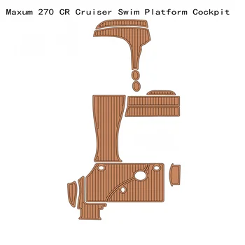Maxum 270 CR סיירת לשחות פלטפורמה הטייס משטח הסירה אווה דמוית עץ טיק לסיפון שטיח הרצפה