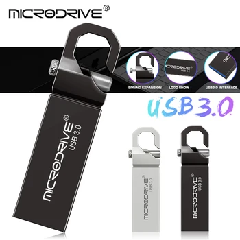 Pendrive 3.0 USB Flash Drive 64GB 32GB 16GB זיכרון מתכת עמיד למים מפתח אבזם 64GB 128GB 256GB גבוהה, מהירות דיסק U