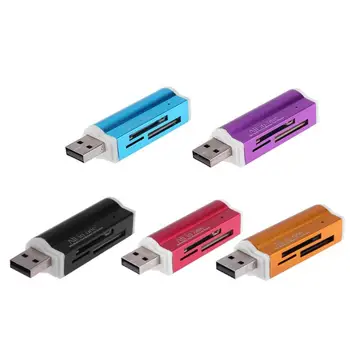USB 2.0 4 ב-1 רב קורא כרטיסי זיכרון SD/SDHC/Mini SD/MMC/TF/MS/SD Ultra/RS-MMC/HS-MMC/MS Pro Duo המחשב הנייד אבזרים