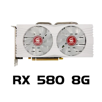 Veineda RX 580 8GB 2048SP משחקים כרטיס גרפי GDDR5 256Bit PCI Express 3.0 ×16 8Pin Radeon GPU RX580 סדרה פלאסה דה וידאו רכב