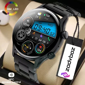 ZODVBOZ NFC חכם שעון גברים מותאם אישית חיוג Answel לקרוא AMOLED 390*390 מלא מסך מגע נשים עמיד למים Smartwatch עבור אנדרואיד IOS