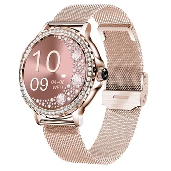 אופנה שעון חכם עבור הגברת Bluetooth להתקשר 100+מצב ספורט עמיד למים כושר אישה Smartwatch DIY מותאם אישית חיוג שעוני יהלומים.
