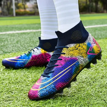 איכות Mbappé נעלי כדורגל עמיד אור נעלי כדורגל נוח חיצונית סוליות הסיטוניים Futsal נעלי ספורט מידות 35-45