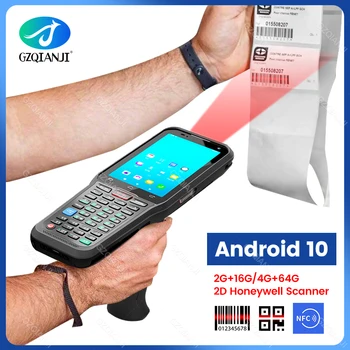 אנדרואיד 10 4G מחוספס מחשב כף יד המסוף 1D 2D סורק QR NFC 13.56 MHz נייד מלקט נתונים על ייצור מלאי סריקת מערכת