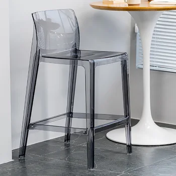 אקריליק להמציא את הכיסא מבטא מונה גובה פלסטיק חיצונית למשרד כסאות גבוהים הסלון האי Banqueta אלטה סלון ריהוט