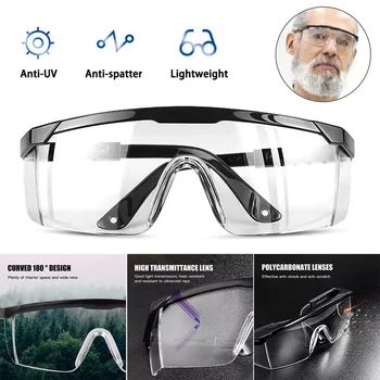 בטיחות אנטי ערפל משקפי מגן עיניים שקוף עמיד למים Windproof במשקפי מגן מתקפל מתכוונן מעבדה משקפיים