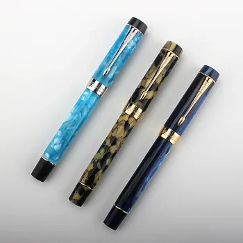 ביקור באיכות גבוהה JinHao 100 אקריליק בעט נובע בצבע ספין חץ זהב #6 החוד כתיבה, ציוד משרדי עט