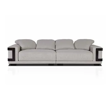 בסגנון איטלקי אור יוקרה הספה בסלון מודרני באיכות גבוהה בד בשורה ספה מתכת נירוסטה רהיטים בהתאמה אישית