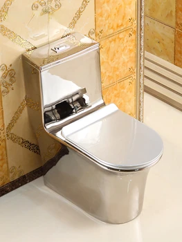 בסגנון נורדי כסף טואלט יצירתי אישיות אמנות בר מים הארון סופר מערבולת צבע דאודורנט שירותים חתיכה אחת Closestool