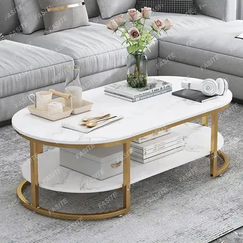 בסלון שולחן קפה מודרני שידות יוקרה ברזל נייד MDF השיש הספר אחסון מסוף שולחן האוכל Muebles Hogar רהיטים