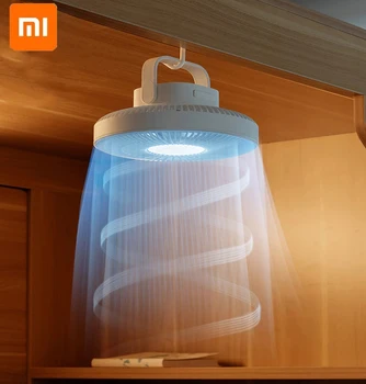 החדש Xiaomi הקיץ אוויר קריר מאוורר עם מנורת LED שלט רחוק נטענת USB כוח הבנק מאוורר תקרה 3 ציוד קיר Ventilador