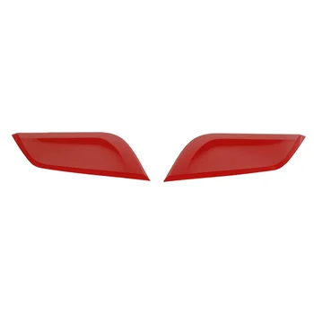 המכונית הציוד צד פנל כיסוי קישוט מדבקות עבור פורד מוסטנג 2015-2021 הפנים אביזרים (ABS אדום)