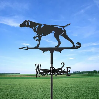 המתכת החדשה Foxhound שבשבת עומד עיצוב הגג Weathervane גן חצר קישוט עבור אוהבי כלבים מתנה לשפוך הביתה גדר