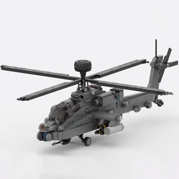 חדש 995PCS WW2 צבאי MOC 1:35 בקנה מידה AH-64 אפאצ ' י מסוק דגם DIY יצירתיים היי-טק צעצוע לילדים מתנת מטוס קרב רחובות