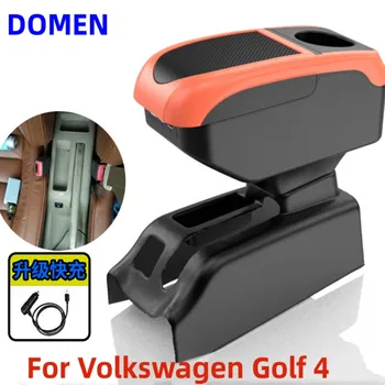 חדש פולקסווגן גולף 4 משענת יד קופסה מיוחדת שונה הפנים אביזרי מרכזי משענת יד תיבת שכבה כפולה USB לטעינה