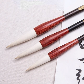 חדש צמר כותב מברשת להגדיר קליגרפיה סינית מסורתית מעץ כותב הציור בפועל מברשת עט Calligraphie אספקה