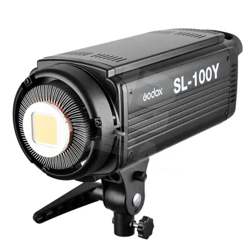 חינם DHL Godox SL-100Y 100WS 3300K צהוב גרסה פנל LCD LED Video Light פלט רציף בואן הר סטודיו אור 110V220V