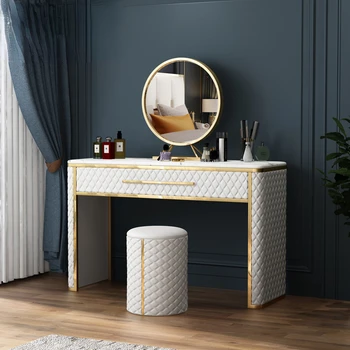 יוקרה שולחן איפור בסגנון אמריקאי באינטרנט סלבריטאים תוספות בסגנון בשידה בחדר השינה מודרני מינימליסטי שולחן איפור הפוסט-מודרני