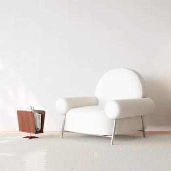 לבן נורדי הסלון. הכיסא יוקרה נוח מודרנית כיסא הטרקלין עיצוב חדר שינה מבוגרים מינימליסטי Chaises דה סלון פריטים ביתיים