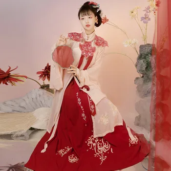 ליל כל הקדושים בסגנון סיני אדום Hanfu Cosplay תלבושות, שמלות לאישה הבמה ללבוש עממי ריקוד החלוק Hanfu השמלה