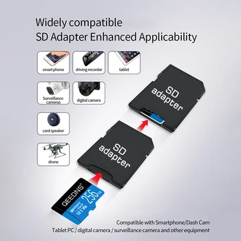 מיני כרטיס SD 64GB באיכות גבוהה כרטיס הזיכרון 128GB 256GB 512GB Class10 tf מיקרו sd 16GB 32GB קלטת מתאם