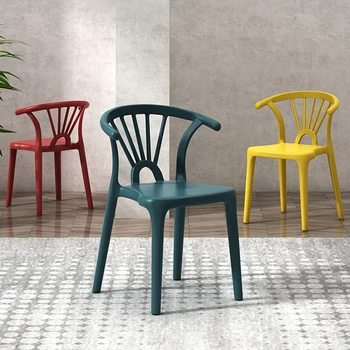 מסעדה ארגונומי כסאות אוכל טרקלין אירועים מבטאים מעצב פינת אוכל כסאות משרד מודרני Cadeira מרפסת ריהוט GG