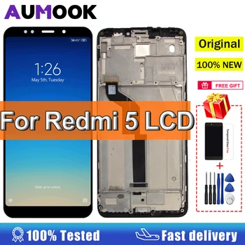 מקורי Xiaomi Redmi 5 LCD מסך מגע לredmi 5 פלוס LCD דיגיטלית עם מסגרת החלפת תיקון MEG7 MDG1 LCD